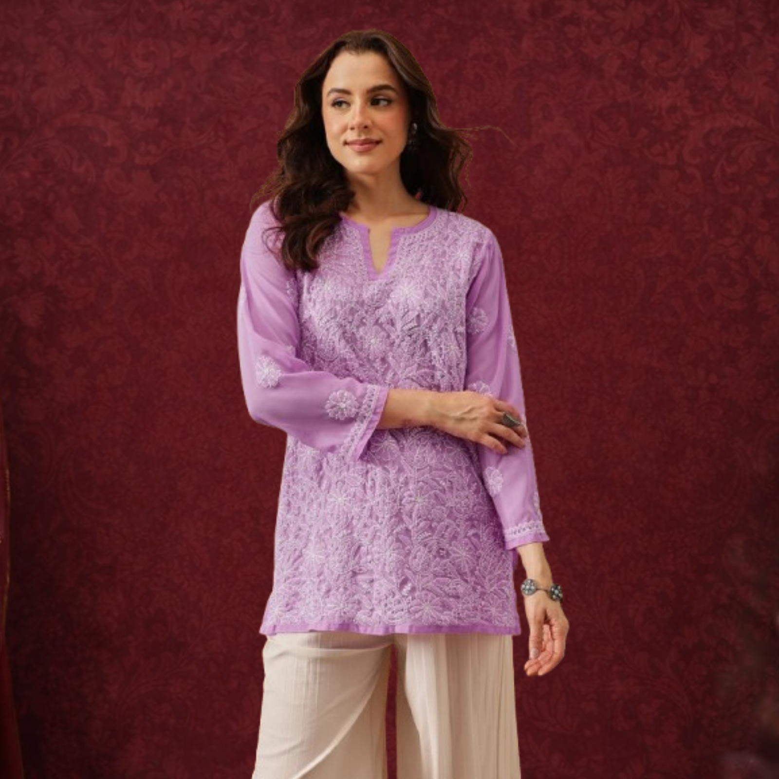 Chikankari Short Kurtis