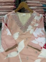 Embroidered Muslin Silk Kurti - Image 2